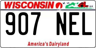 WI license plate 907NEL
