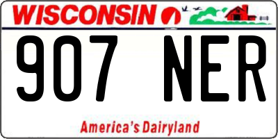 WI license plate 907NER