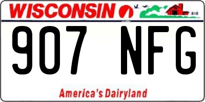 WI license plate 907NFG