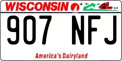 WI license plate 907NFJ