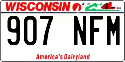 WI license plate 907NFM
