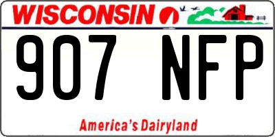 WI license plate 907NFP