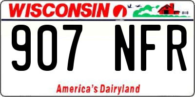 WI license plate 907NFR