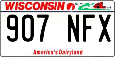 WI license plate 907NFX