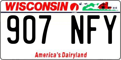 WI license plate 907NFY