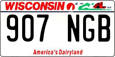 WI license plate 907NGB