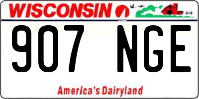 WI license plate 907NGE