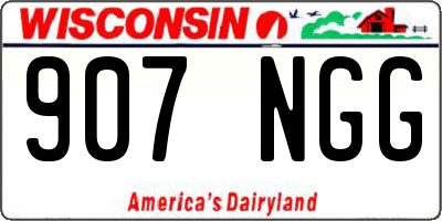 WI license plate 907NGG