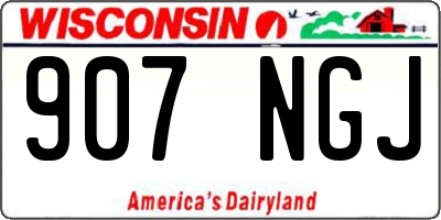 WI license plate 907NGJ