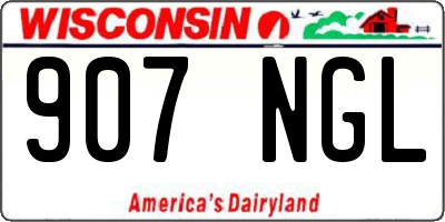 WI license plate 907NGL