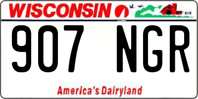 WI license plate 907NGR