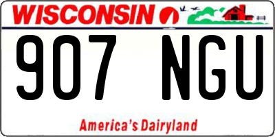 WI license plate 907NGU