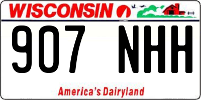 WI license plate 907NHH