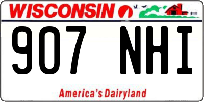 WI license plate 907NHI