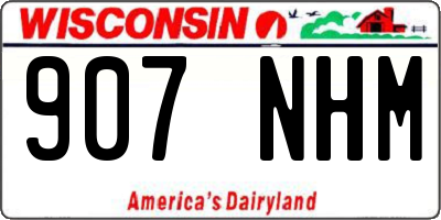 WI license plate 907NHM