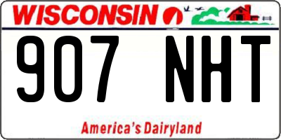 WI license plate 907NHT