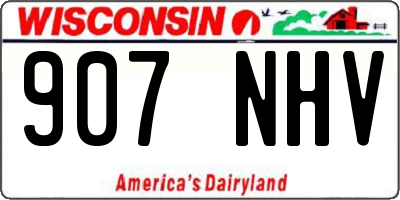 WI license plate 907NHV