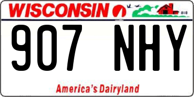 WI license plate 907NHY