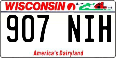 WI license plate 907NIH