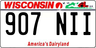 WI license plate 907NII