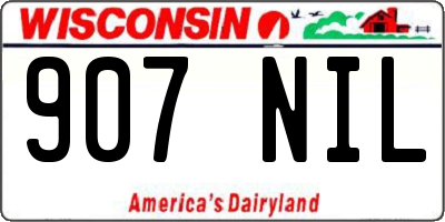 WI license plate 907NIL