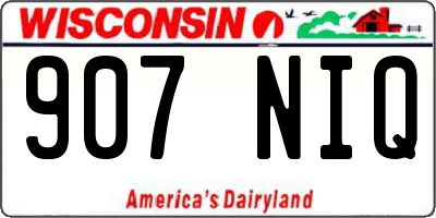 WI license plate 907NIQ