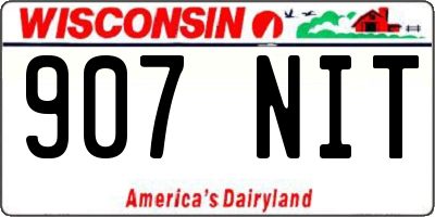 WI license plate 907NIT