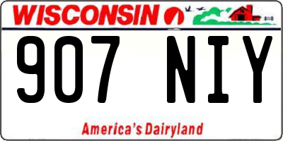 WI license plate 907NIY