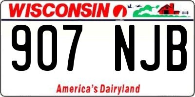 WI license plate 907NJB
