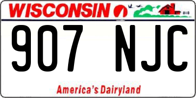 WI license plate 907NJC