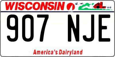 WI license plate 907NJE