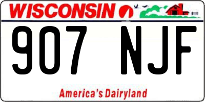 WI license plate 907NJF