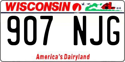 WI license plate 907NJG