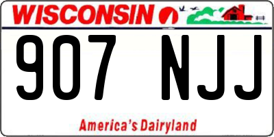 WI license plate 907NJJ
