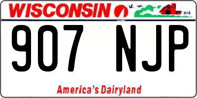 WI license plate 907NJP