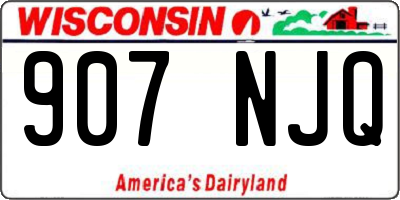 WI license plate 907NJQ