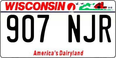 WI license plate 907NJR