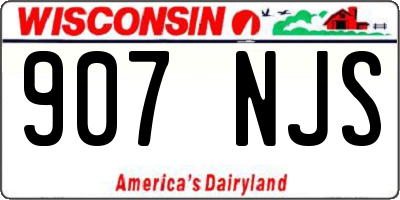 WI license plate 907NJS