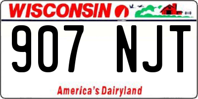 WI license plate 907NJT
