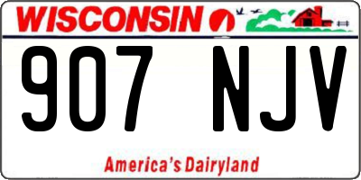 WI license plate 907NJV