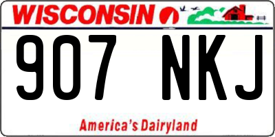 WI license plate 907NKJ