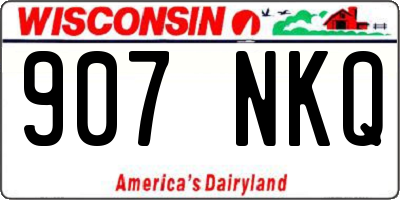 WI license plate 907NKQ