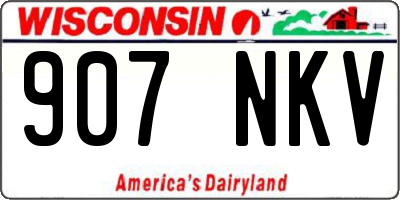 WI license plate 907NKV