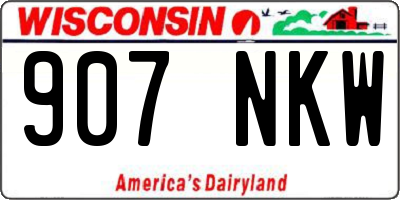 WI license plate 907NKW