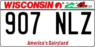 WI license plate 907NLZ