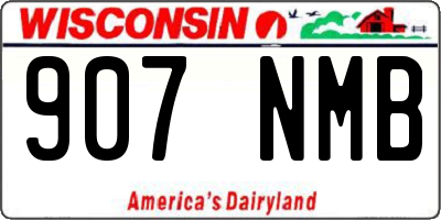 WI license plate 907NMB