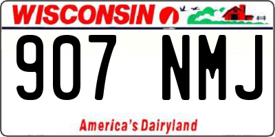WI license plate 907NMJ