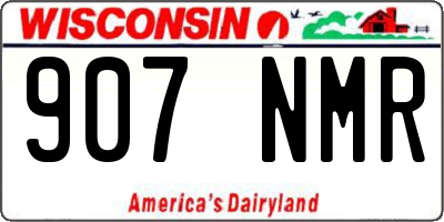 WI license plate 907NMR
