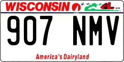 WI license plate 907NMV