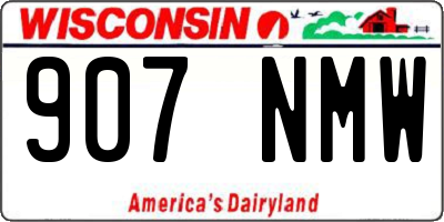 WI license plate 907NMW